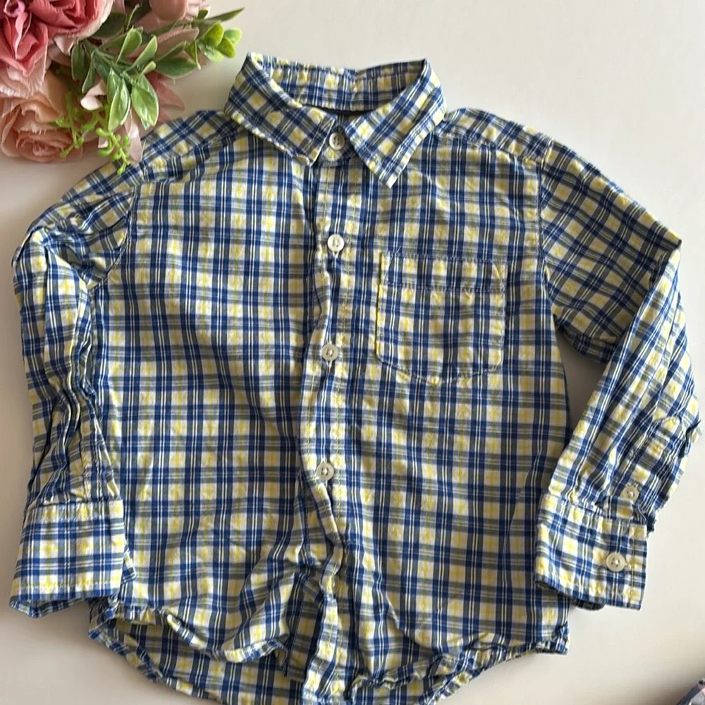 Carter’s Boys Cotton Button Down Shirt 2T Spring Shirt Easter Boys Shirt
